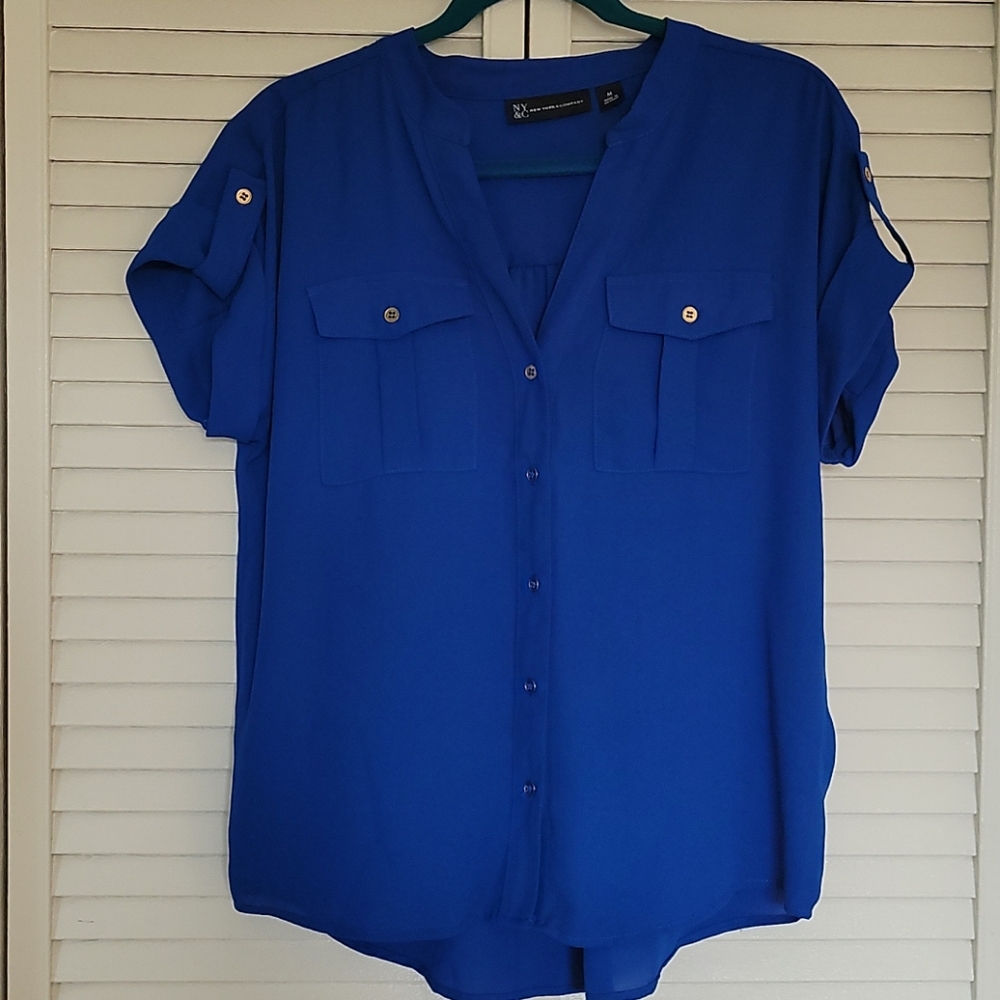 New York &Company Blue blouse